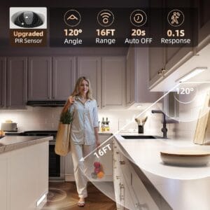 5 pack 8 inch 41 led motion sensor lights